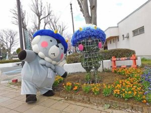 信州花フェスタ２０１９に「おおまぴょん」トピアリー設置