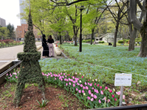 春の日比谷公園 タワートピアリー 今年が見納め